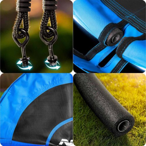 Swingo gólyafészek hinta 110 cm, kék és fekete - Neo-Sport-A