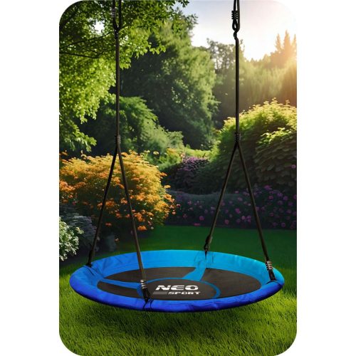 Swingo gólyafészek hinta 110 cm, kék és fekete - Neo-Sport-A