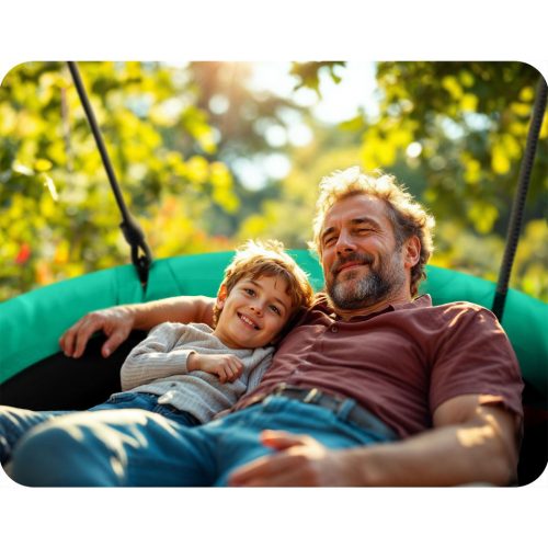 Swingo gólyafészek hinta 110 cm, zöld és fekete - Neo-Sport