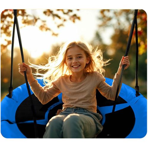 Swingo gólyafészek hinta 100 cm, sötétkék és fekete - Neo-Sport