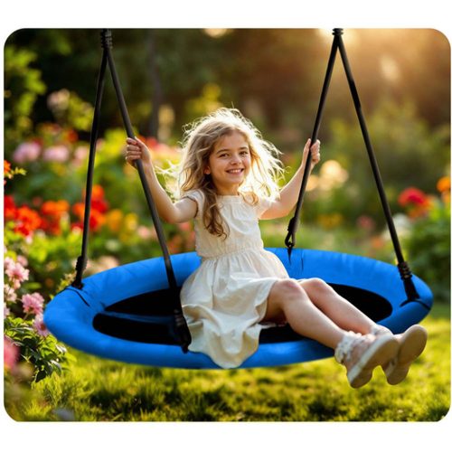 Swingo gólyafészek hinta 100 cm, sötétkék és fekete - Neo-Sport