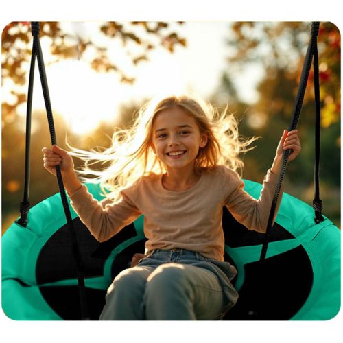 Swingo gólyafészek hinta 100 cm, zöld és fekete - Neo-Sport