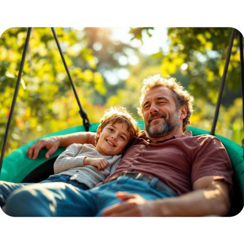 Swingo gólyafészek hinta 100 cm, zöld és fekete - Neo-Sport