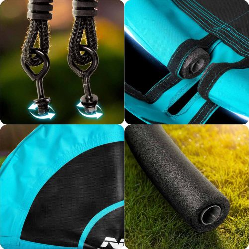 Swingo gólyafészek hinta 100 cm, türkizkék és fekete - Neo-Sport