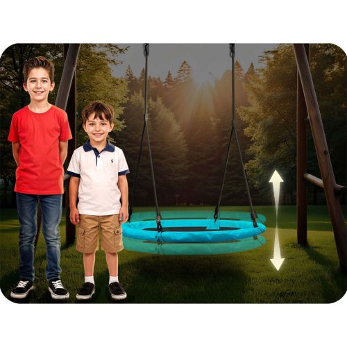 Swingo gólyafészek hinta 100 cm, türkizkék és fekete - Neo-Sport