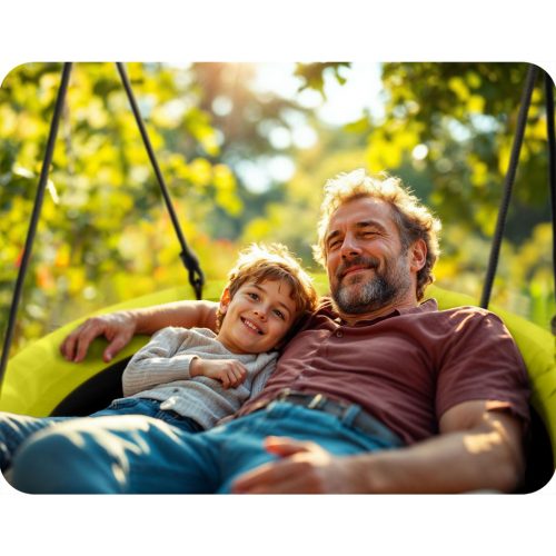 Swingo gólyafészek hinta 100 cm, neon zöld és fekete - Neo-Sport