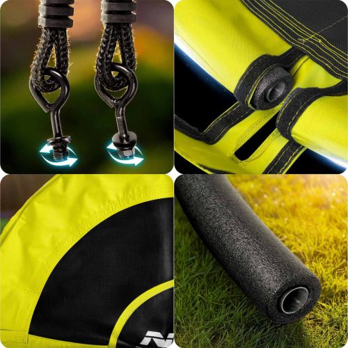 Swingo gólyafészek hinta 100 cm, neon zöld és fekete - Neo-Sport