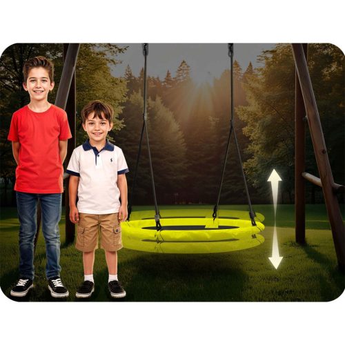 Swingo gólyafészek hinta 100 cm, neon zöld és fekete - Neo-Sport