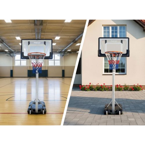Kosárlabda kosár 150-260cm állítható szabadon álló stabil mobil Neo-Sport NS-281