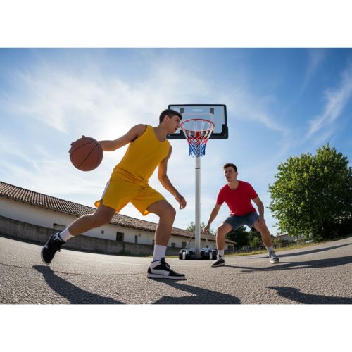 Kosárlabda kosár 150-260cm állítható szabadon álló stabil mobil Neo-Sport NS-281