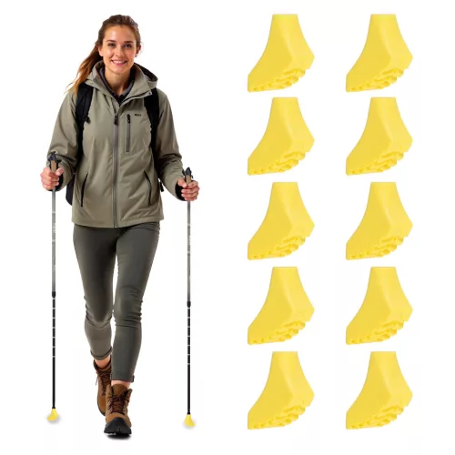 Nordic Walking túrabot végek, 10 db, sárga - Neo-Sport 