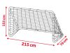 Nagy focikapu, foci 215 x 153 x 76 cm + célszőnyeg