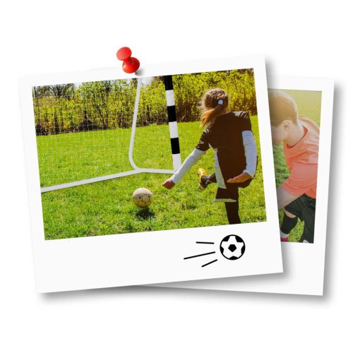 Futballkapu 300 x 200 x 120 cm NS-465 fekete-fehér