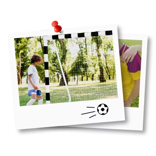 Futballkapu 300 x 200 x 120 cm NS-465 fekete-fehér