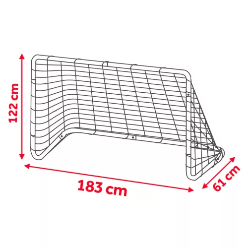 Futballkapu 183 x 122 x 61 cm NS-492 fekete