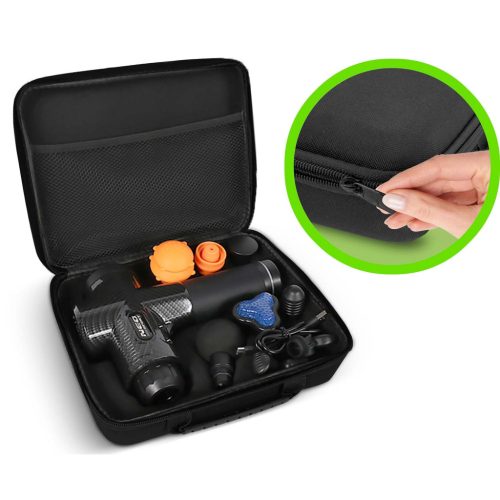 Testmasszázs pisztoly masszírozó 9 tartozékkal NS-503 Neo-sport fekete