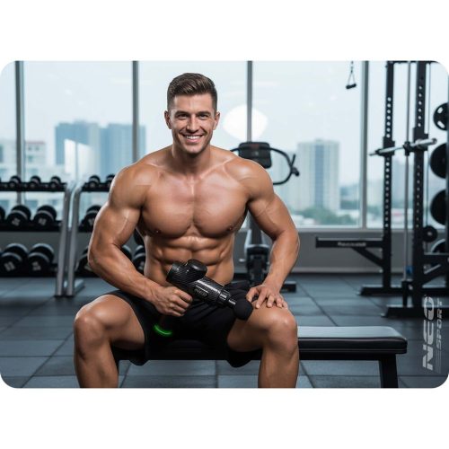 Testmasszázs pisztoly masszírozó 9 tartozékkal NS-503 Neo-sport fekete