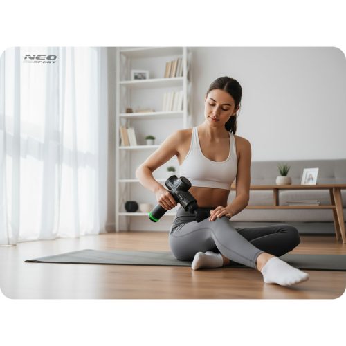 Testmasszázs pisztoly masszírozó 9 tartozékkal NS-503 Neo-sport fekete