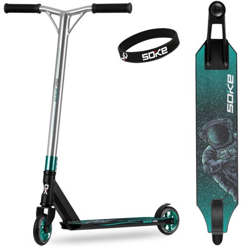 SOKE PRO Stunt Scooter Ezüst-türkiz