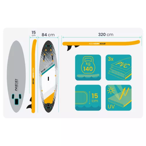 Neo-Sport SUP Aquasurf 320 x 84 x 15 cm 170205