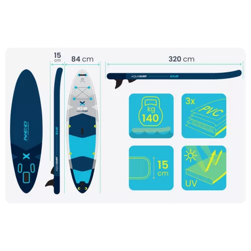 Neo-Sport SUP Aquasurf 320 x 84 x 15 cm 170206
