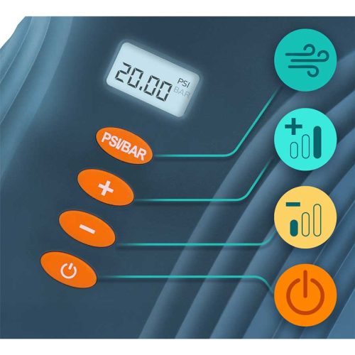 Elektromos pumpa SUP felfújható csónak matrachoz + 6 db 12V-os adapter Neo-Sport NS-713