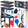 5 az 1-ben többfunkciós játékasztal, biliárdasztal, íjászasztal, jégkorongasztal, ping-pong asztal, kosárlabda asztal, állítható lábak, 92 x 46 x 73 cm - Neo-Sport NS-810