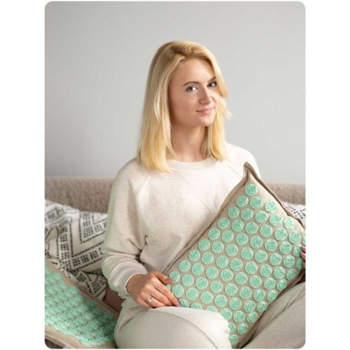 Neo-Sport 190201 tüskés akupresszúrás szőnyeg, szürke-menta