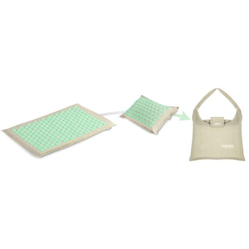 Neo-Sport 190201 tüskés akupresszúrás szőnyeg, szürke-menta