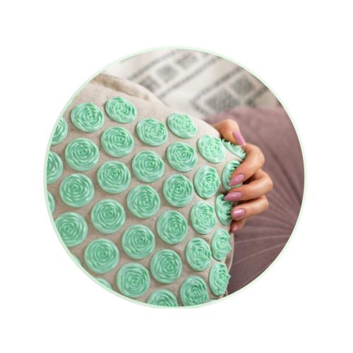 Neo-Sport 190201 tüskés akupresszúrás szőnyeg, szürke-menta