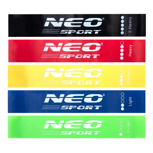 Ellenállás szalag készlet gyakorlatokhoz NS-959 Neo-Sport 5 db