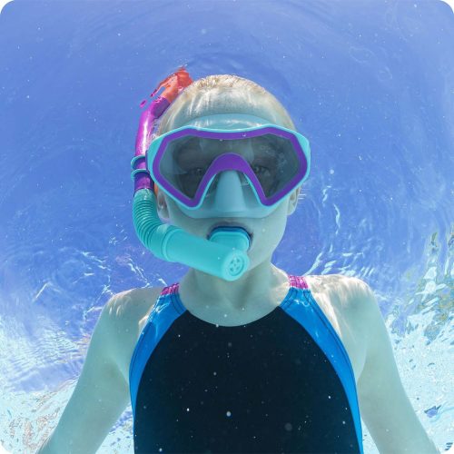 Lila és türkiz Bestway 24025 búvárkészlet