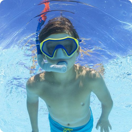 Sötétkék és szürke Bestway 24025 búvárkészlet