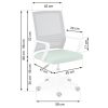 Corta Irodai karosszék , mesh , menta és szürke - Sofotel