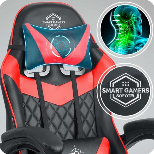 Sofotel Draknor II gamer szék, fekete és piros