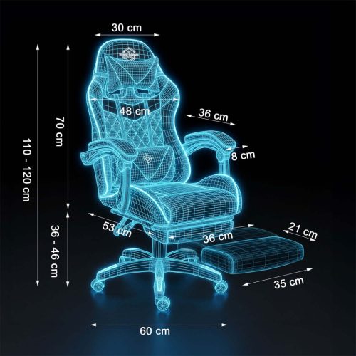 Sofotel Draknor II gamer szék, fekete és kék