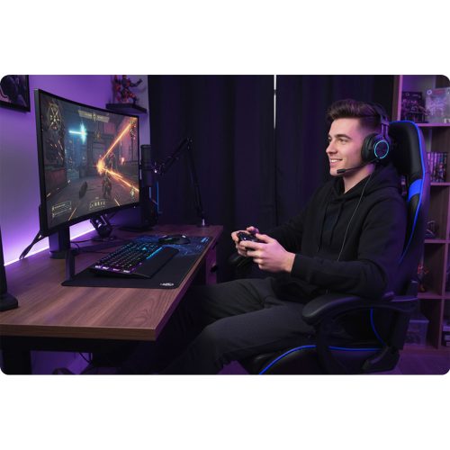 Sofotel Draknor II gamer szék, fekete és kék