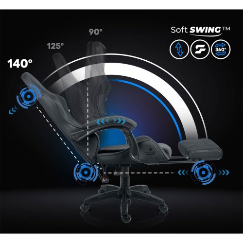 Gamer szék, forgó gamer szék, vödör lábtartó, Lokar Sofotel