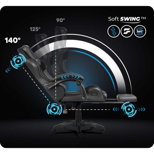 Gamer szék, forgó gamer szék, vödör lábtartó, Specter Sofotel