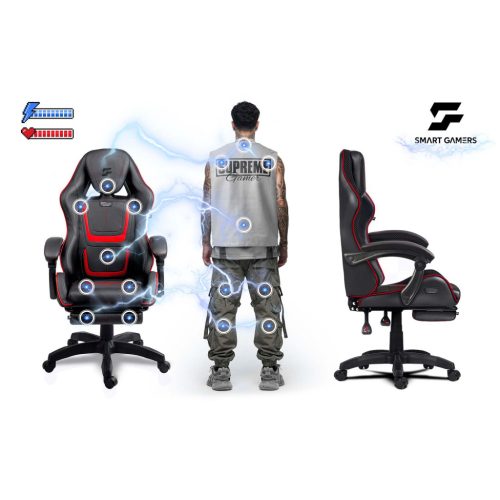 Gamer szék, forgó gamer szék, vödör lábtartó, Specter Sofotel