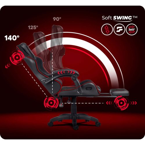 Gamer szék, forgó gamer szék, vödör lábtartó, Specter Sofotel