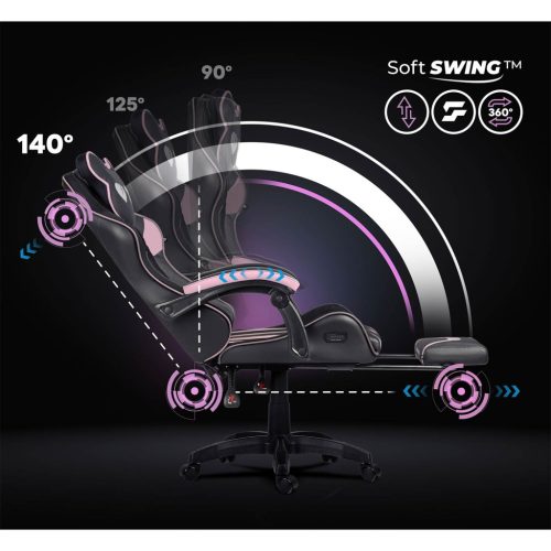 Gamer szék, forgó gamer szék, vödör lábtartó, Specter Sofotel