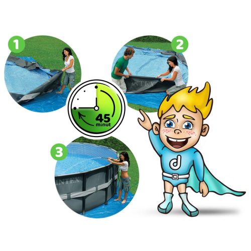 Keretes kerti medence 488 x 122 cm 12 az 1-ben INTEX 26326