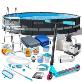   Keretes kerti medence 610x122cm 20 az 1-ben INTEX 26334 + robogó INGYEN