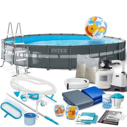 Keretes kerti medence 732 x 132 cm 20 az 1-ben INTEX 26340 + robogó INGYEN