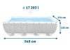Keretes kerti medence 549 x 274 x 132 cm 18 az 1-ben INTEX 26356