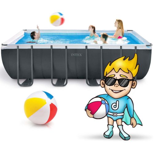 Keretes kerti medence 549 x 274 x 132 cm 21 az 1-ben INTEX 26356 + INGYENES robogó