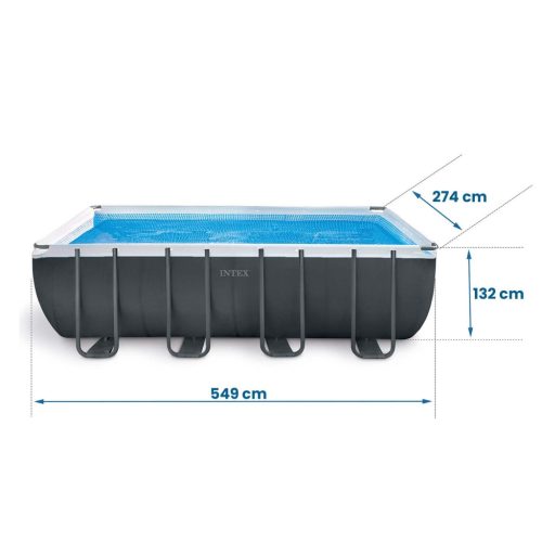 Keretes kerti medence 549 x 274 x 132 cm 12 az 1-ben INTEX 26356