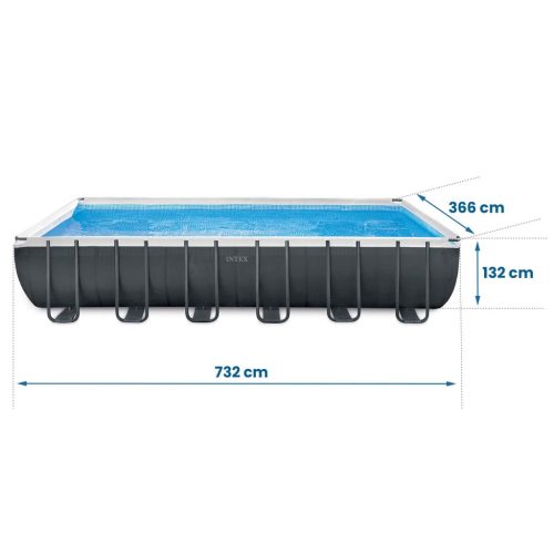 Keretes kerti medence 732 x 366 x 132 cm 21 az 1-ben INTEX 26364