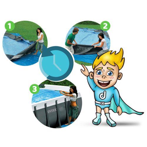 Keretes kerti medence 975 x 488 x 132 cm 15 az 1-ben INTEX 26378